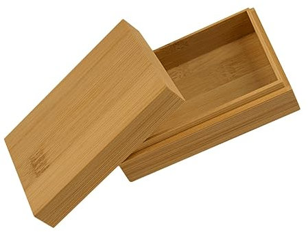 Toyvian Lagerregale Kasten Pokerbox Männerorganisator Schmuckkästchen Lagerplätze Speicherhalter Aufbewahrungsbehälter Für Karten Aufbewahrungskiste Aus Bambus-Box Hölzern Spielzeug Mann