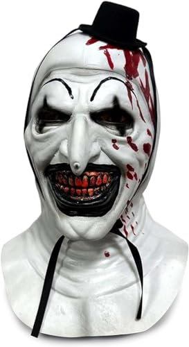 DEYROS Terrifier Maske Art The Clown Kostüm Halloween Maske Cosplay Kostüm Horror Blutig Accessoire