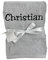 KIDDI-MEDIA Gästehandtuch/Gästetuch mit personalisierter Bestickung wie z.B. Name / 30x50cm | 500 g/m² | 100% Baumwolle Frottier (30 x 50 cm, Hellgrau)