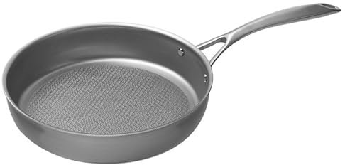 YOtat Sartén Con Infusión De Titanio, Sartén Antiadherente, Horno De Inducción De 9,5 Pulgadas, Utensilios De Cocina, Ollas Y Sartenes Aptos Para Parrilla, Apto Para Lavavajillas, Negro