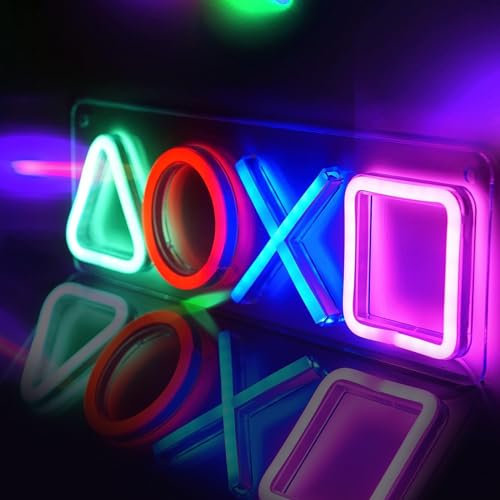 STHomedeco Insegna al Neon LED - Alimentato da USB Insegna Luminosa Decor Gaming Cool Neon per Camera da Letto Sala Giochi Bar Bambini Regalo Decorazione di Festa, Luce per la stanza di Gioco