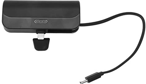 Riuulity Tragbares Mini-Ladegerät mit Typ-C-Kabel, IOS-Schnittstelle, Batteriebetrieben für Reisen, Notfall