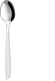 KASANOVA Cucchiaino caffè Sfuso Bianco in Acciaio Inox Silhouette Bianco Tavola