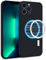 MyGadget Cover [ MagSafe ] per Apple iPhone 13 Pro Max - Custodia in Silicone Morbido a Doppio Strato – Case con Protezione Fotocamera & Fodera Interna - Nero