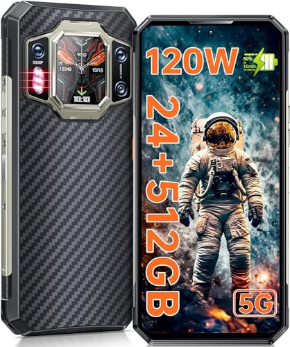 OUKITEL WP30 Pro 5G Rugged Smartphone - 24GB RAM + 512GB ROM Telefono Indistruttibile, Android 13, Rugged doppio schermo, 11000mAh 120W, 32MP+108MP+20MP Night Vision, IP68, 6.78 FHD+, eSIM/NFC/OTG