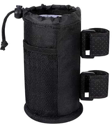 Porte-Gourde Vélo avec Poche en Maille, Mini Support de Bidon | Pour Cyclisme sur Route, VTT, Fauteuil Roulant, Randonnée et Trajets Quotidiens, Accès Rapide aux Boissons