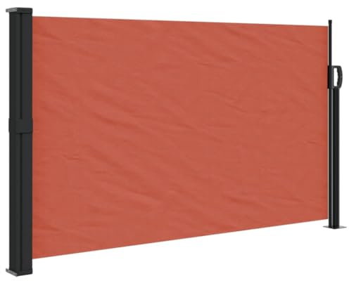vidaXL Auvent latéral rétractable Terre Cuite 120x500 cm, écran d’intimité de Jardin, Brise-Vue de Balcon, écran d'extérieur, Brise-Vue d'extérieur