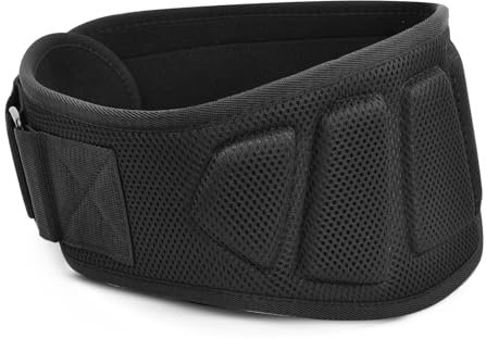 Gewichthebergürtel, Fitness Gürtel Herren Damen S-XL, Rückenstützgürtel Gym Verstellbarer mit Speed Fit Verschluss, Gebogener Gepolstert Lendenwirbelsäule Gürtel, Trainingsgürtel Bodybuilding (XL)