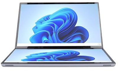 Laptop con Doppio Touchscreen da 14 Pollici, Laptop con Touchscreen IPS da 2,2K 60Hz, Doppia Banda 2,4G 5G, Pieghevole a 360 Gradi, Batteria da (32GB+1TB Spina europea)