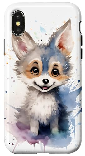 iPhone X/XS Adorable Watercolor Puppy Case