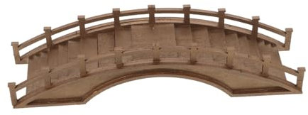 TOPBATHY Miniatur Holz Bogenbrücke Für Mikroszenen Mini-gartenbrücke Dekor Brückendekor Modell