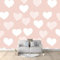 Papier Peint Mural 3D Coeur Rose Clair 400x280 cm Papier Peint Panoramique Poster Tapisserie Photo, Papier Peint intissé pour Chambre Salon Personnalisé Murale Décoration
