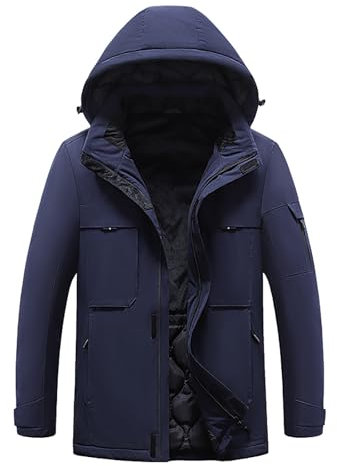 Feelcrag Self Heating Jacket Mens Multi-Heating Zones Electric Coats for Men Power Pack for Heated Gilet Men S Heated Body Warmers Electric Heated Vest Hood Jacket for Men