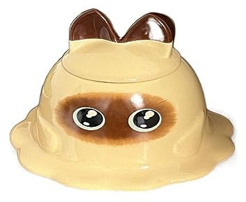 YGDYFDC Vintage Design Adorable Bell - Shaped Animal Ceramic Mug. Cute Design, Creamy Yellow Tone, Start Every Day Beautifully Easy to Clean & Maintain