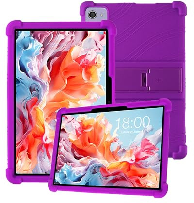 Silicone Tablet Case for Gleeso C10 10 inch with Full Coverage, Shockproof, Anti-scratch, Adjustable Stand, and Soft Silicone Cover,Purple