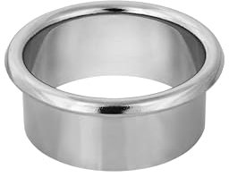 Gedotec Kabeldurchführung Schreibtisch | Messing Silber glänzend | Ø 20 mm | Made in Austria | Kabeldurchlass zum Kleben | Kabeldurchführung aus Messing massiv | 1 Stück Massive Kabelführung