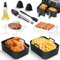Ninja Accessoires pour friteuse à air chaud, accessoires pour Ninja AF400EU AF300EU AF451EU AF500EU Cosori 8,5L, Cookwise 9L et autres Dual Zone Air Fryer 7,6-10,4 L, sans BPA, accessoires Foodi Max