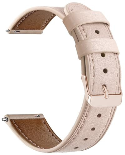NEMUALL Bracelet en Cuir 20mm 18mm, Élégant Bracelets de Montres avec Boucle en Or Rose/Noir/Argent, Libération Rapide Bandes de Remplacement pour Femmes