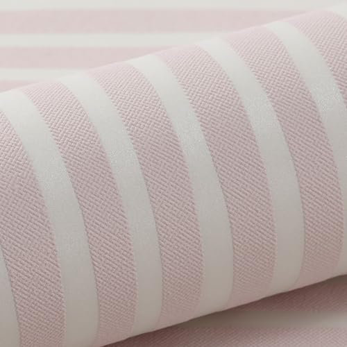 Trafagala Girls Wallpaper for Bedroom Striped Pink Wallpaper for Women Adults Living Room TV Backdrop Hallway Hall