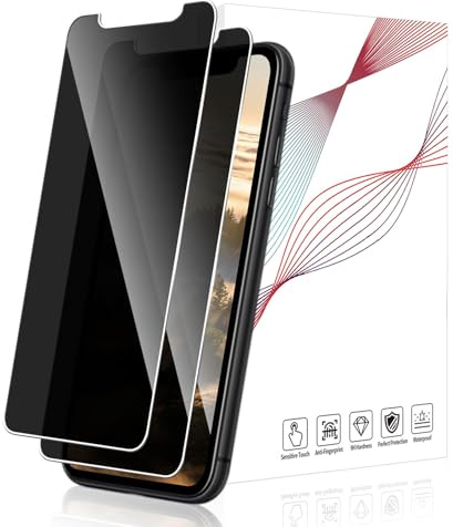 Bodyguard 2 Stück Schutzfolie für Panzerglas für iPhone 11/ XR Sichtschutzfolie, Ultra-HD 9H Härte Anti-Kratzer Anti-Spy Privacy iPhone XR Displayschutzfolie, Extrem Langlebig iPhone 11 Blickschutz