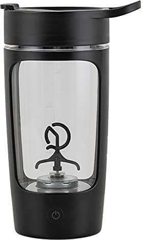 Mélangeur de protéines portable rechargeable par USB - Bouteille d'eau - Bouilloire de sport - Mélangeur de jus - Shaker électrique - Pour boissons protéinées - Tasse à mélanger - Tasse transparente