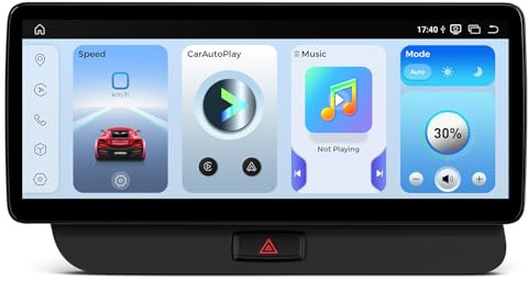 XTRONS 12,3 Zoll Android Snapdragon Octa-Core 4+64GB Autoradio mit Nano Textur 2K-Bildschirm Car Play Android Auto 4G LTE WLAN GPS Bluetooth optional DAB OBD TPMS für Audi Q5(2009-2017)