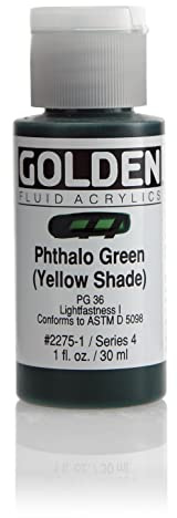 Pro-Art Golden Fluid Acrylic Paint 1 oz-Phthalo Green-Yellow Shade