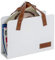 HAKU Möbel Zeitungsständer braun, weiß, Kunstleder, Metall - Maße: B 35 cm x H 38 cm x T 10 cm, Style: Modern