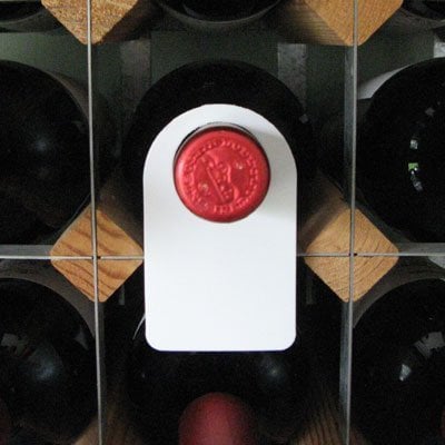 Plastic Wine Bottle Neck Tags/Labels for Cellar Organisation (Pack of 24)