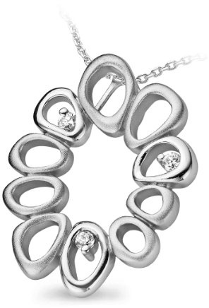 Orphelia Damen Halskette 925 Sterling Silber Zirkonia Silber