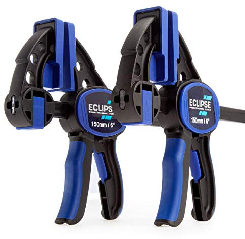 Eclipse Professional Tools EOHBC6X2 Pair of One Handed Bar Clamps 150mm (6)