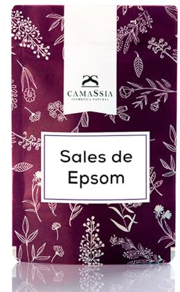 Camassia Sales de epsom (Sulfato de magnesio) | Ingredientes varios | para usos en cosmética como baños o exfoliantes | 250gr