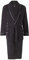 THE SAVILE ROW COMPANY LONDON Men's Lightweight Super Soft Warm Fleece Bath Robe Dressing Gown - Black Rope Edge Plain - Large