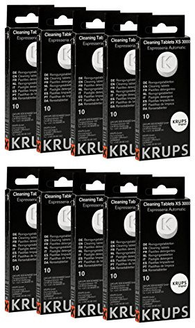 Krups XS 3000 Reinigungstabletten für Espresseria Automatic (10 x 10 Stück)