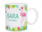 Made in Gift Taza de Plástico Infantil con Asa Dinosaurio Personalizada de 33 Cl de Capacidad con Nombre y Texto en Color (Flamenco)