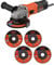 BLACK+DECKER 710W 115mm Corded Angle Grinder, Includes 5 Cutting Discs, Cutting Guard, and Grinding Guard, BEG010A5-GB