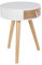 HOME DECO FACTORY - HD6201 - Chevet, Modèle Nora, Blanc 34.5x34.5x47 cm, Design élégant avec Un tiroir intégré, Esthétique et fonctionnalité pour dynamiser Votre Espace de Nuit