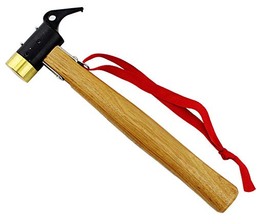 LUMoony MoonyLI Kupfer Hammer Multifunktions Camping Zelt Hammer Peg Mallet,Massivholzgriff