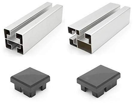 HORI® Pfosten für WPC-Zaun-Design | Aluminium Zaunpfosten anthrazit | Stabiler Eck-, End- und Zwischenpfosten für Gartenzaun | Witterungsbeständig und pflegeleicht I silber I für 180 cm Zaunhöhe I