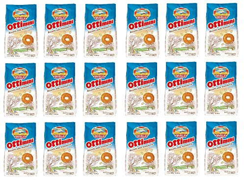 18x Divella Ottimini Biscotti alle Mandorle Shortbread Kekse mit gehackten Mandeln 350g biscuits cookies italienische Kekse