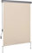 Outsunny toldo vertical toldo para balcón toldo vertical protección contra el viento cortina enrollable lateral cortina de privacidad con manivela tejido poliéster + aluminio crema blanco 200 x 140 cm