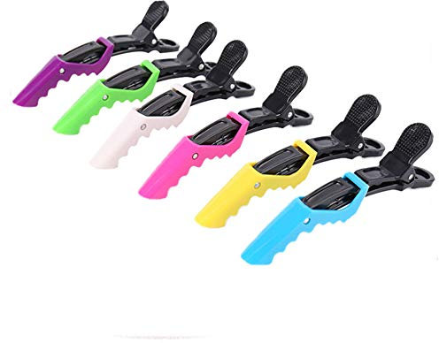 Lot de 3 pinces à cheveux crocodile - Pinces à cheveux professionnelles - Pinces crocodile pour cheveux épais - Couleur aléatoire