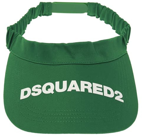 DSQUARED2 Unisex Iconic Logo Patch Visor Cap Kappe Tennis Golf Hat Sonnenblende