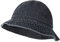 Fischerhüte Faltbar Anglerhut Unisex Denim Gewaschen Retro Männer Frauen Teenager Draußen Camping Sonnenschutz Hut, Schwarz Denim 56-69 cm