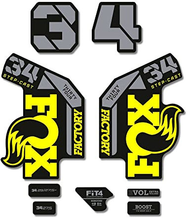 Adesivi compatibili con forcella bici Fox 34 Factory Step Cast 2022