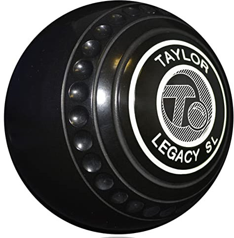 Taylor Legacy Slimline Progrip Indoor/Lawn Bowls - Heavy - Black - Set Of 4 (Size 0)