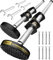 Bravex Adjustable Ladder Leveler Pair with Anti-Slip Rubber Feet Engraved Anti-Slip Pattern Steel Pole, Extension Ladder Stabilizer Feet Levelers, Universal Stair Ladder Aide Stabilizer Accessories