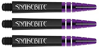 RED DRAGON Peter Wright Snakebite Nitrotech Intermediate Schwarz und Lila Dart-Stiele - 2 Sets pro Packung (insgesamt 6 Stiele)