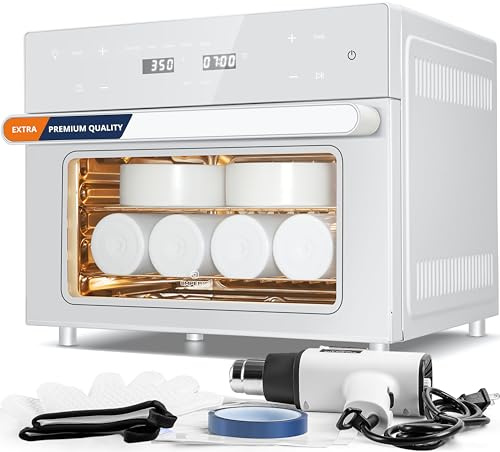 OMPERIO 32Qt Four à sublimation pour tasses, 110 V, 1800 W, four à convection pour tasses, bols, verres, bouteilles, 1 pistolet à air chaud, 25 manchons rétractables, 2