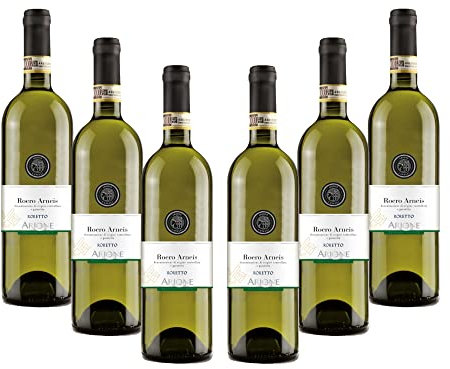 ARIONE | Vino Bianco Roero Arneis Roretto DOCG, Annata 2024, Confezione da 6 Bottiglie da 750 ml